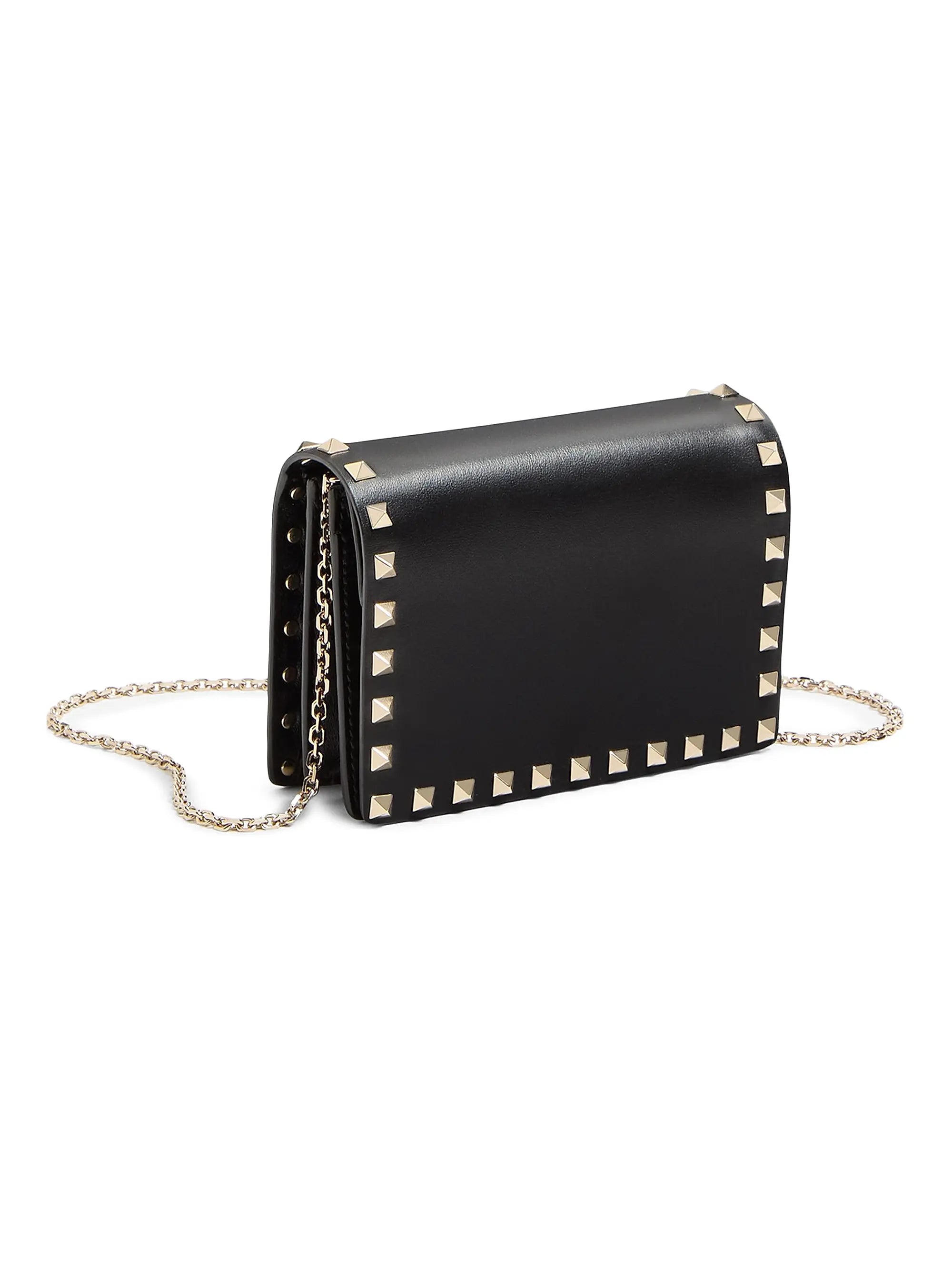 Valentino Garavani Rockstud Calfskin Chain Pouch