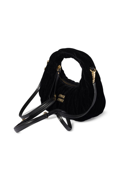 Miu Miu Wander Matelassé Velvet Mini Top Handle Bag
