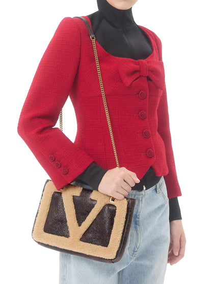 Valentino Garavani Viva Superstar Small Sheepskin Shopping Bag