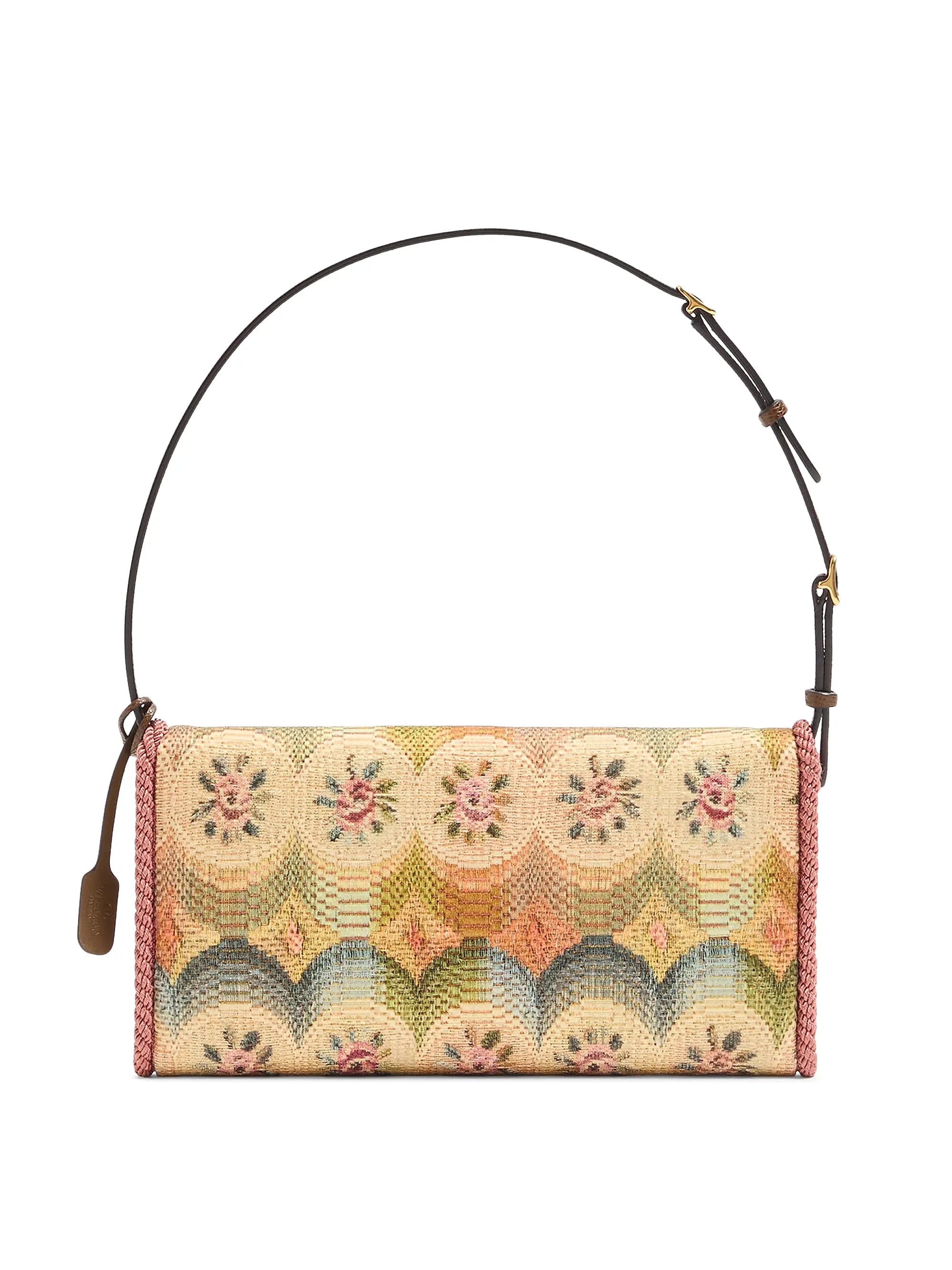 Valentino Garavani DeVain Small Shoulder Bag in Jacquard Apres L'hiver Fabric