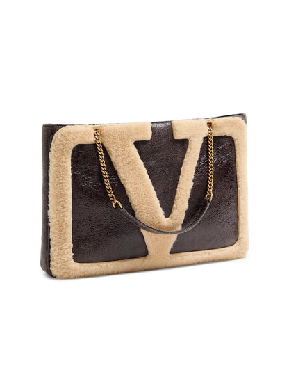 Valentino Garavani Viva Superstar Medium Shopping Bag in Shearling
