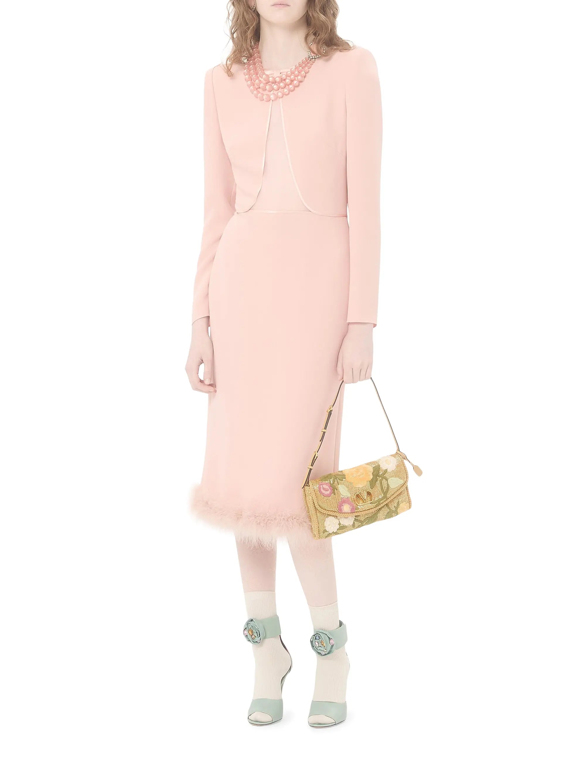 Valentino Garavani DeVain Small Embroidered Shoulder Bag