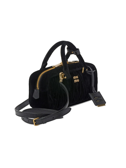 Miu Miu Arcadie Matelassé Velvet Top Handle Bag