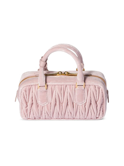 Miu Miu Arcadie Matelassé Velvet Top Handle Bag