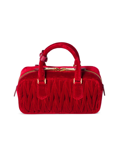 Miu Miu Arcadie Matelassé Velvet Top Handle Bag