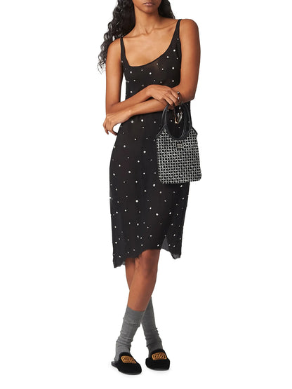Miu Miu Ivy Satin Top-Handle Bag with Synthetic Crystals