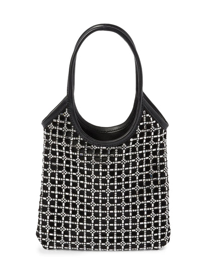 Miu Miu Ivy Satin Top-Handle Bag with Synthetic Crystals