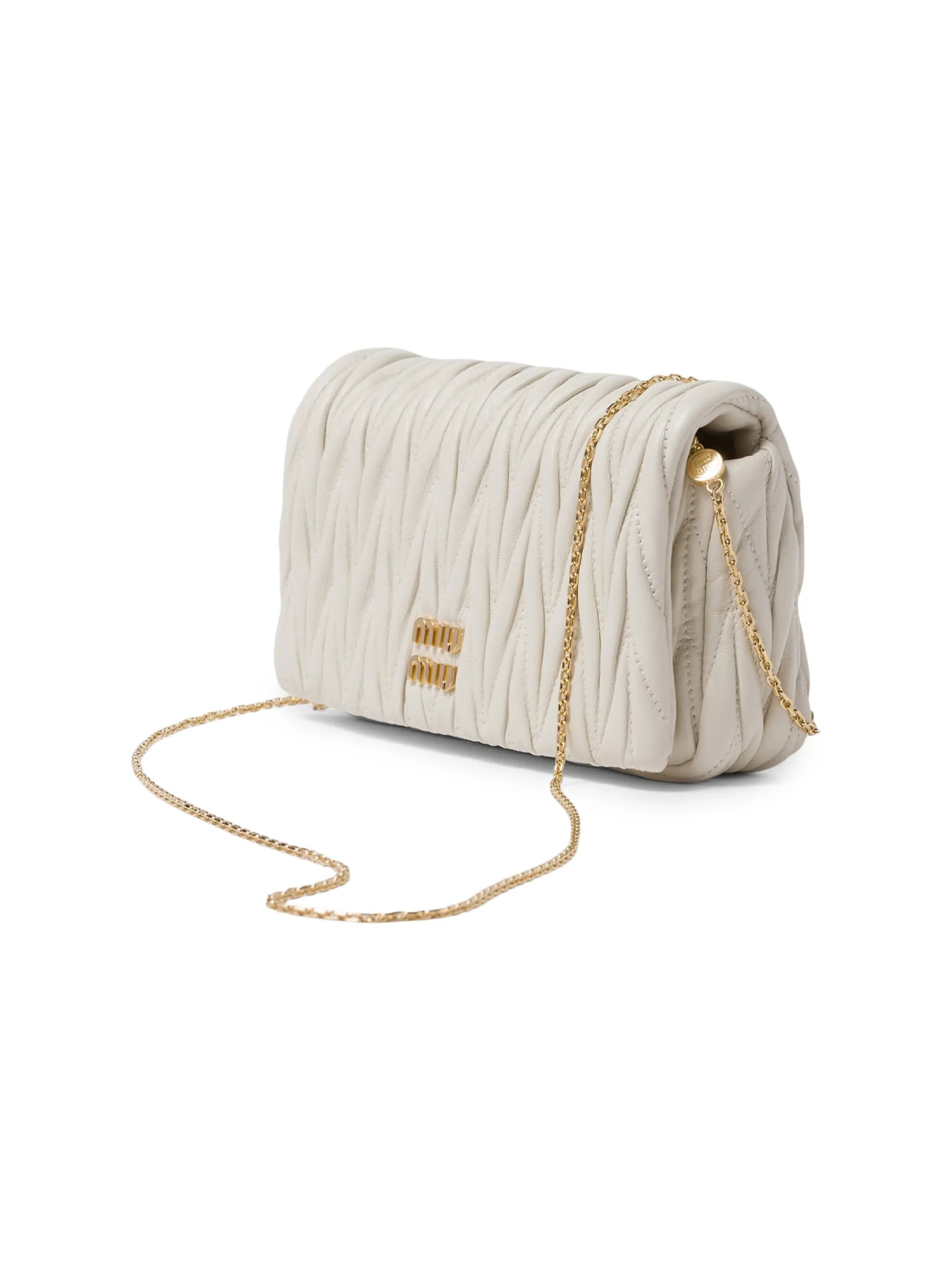 Miu Miu Matelassé Nappa Leather Mini Shoulder Bag