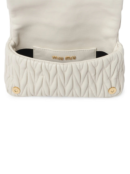 Miu Miu Matelassé Nappa Leather Mini Shoulder Bag
