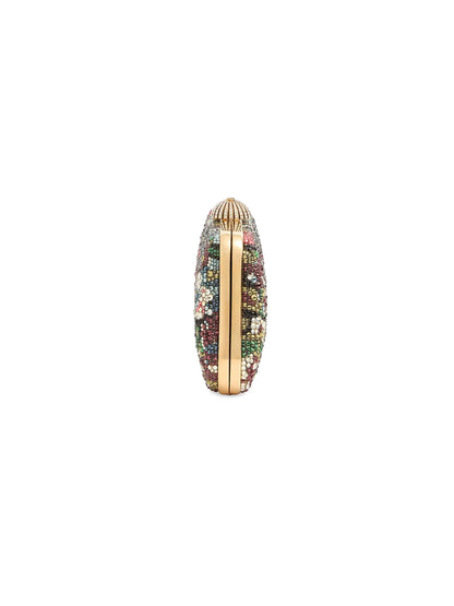 Valentino Garavani Carry Secrets Minaudiere Clutch with Apres L'hiver Rhinestone Motif
