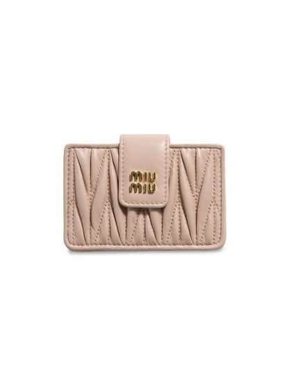 Miu Miu Matelassé Nappa Leather Card Holder