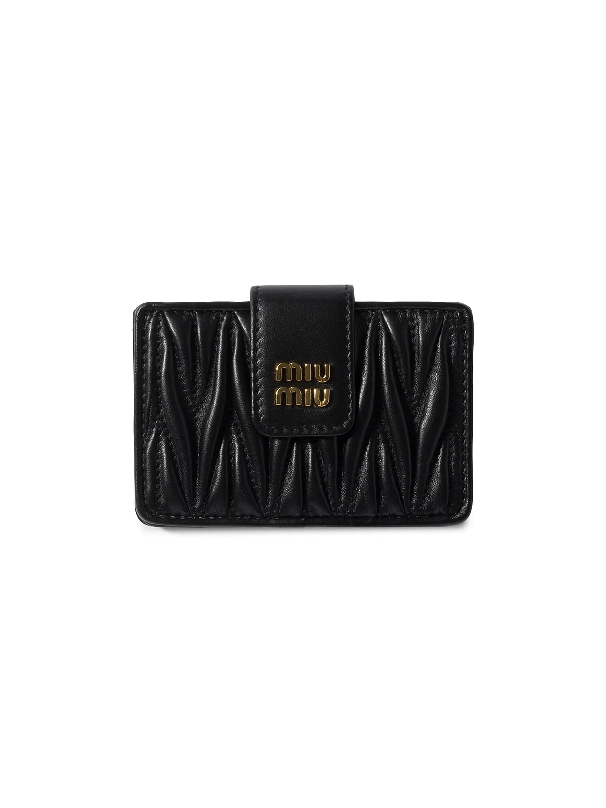 Miu Miu Matelassé Nappa Leather Card Holder