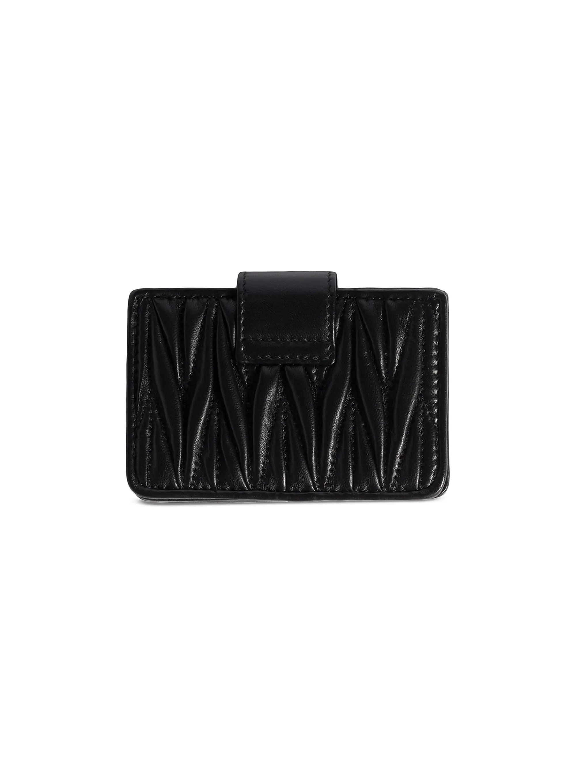 Miu Miu Matelassé Nappa Leather Card Holder