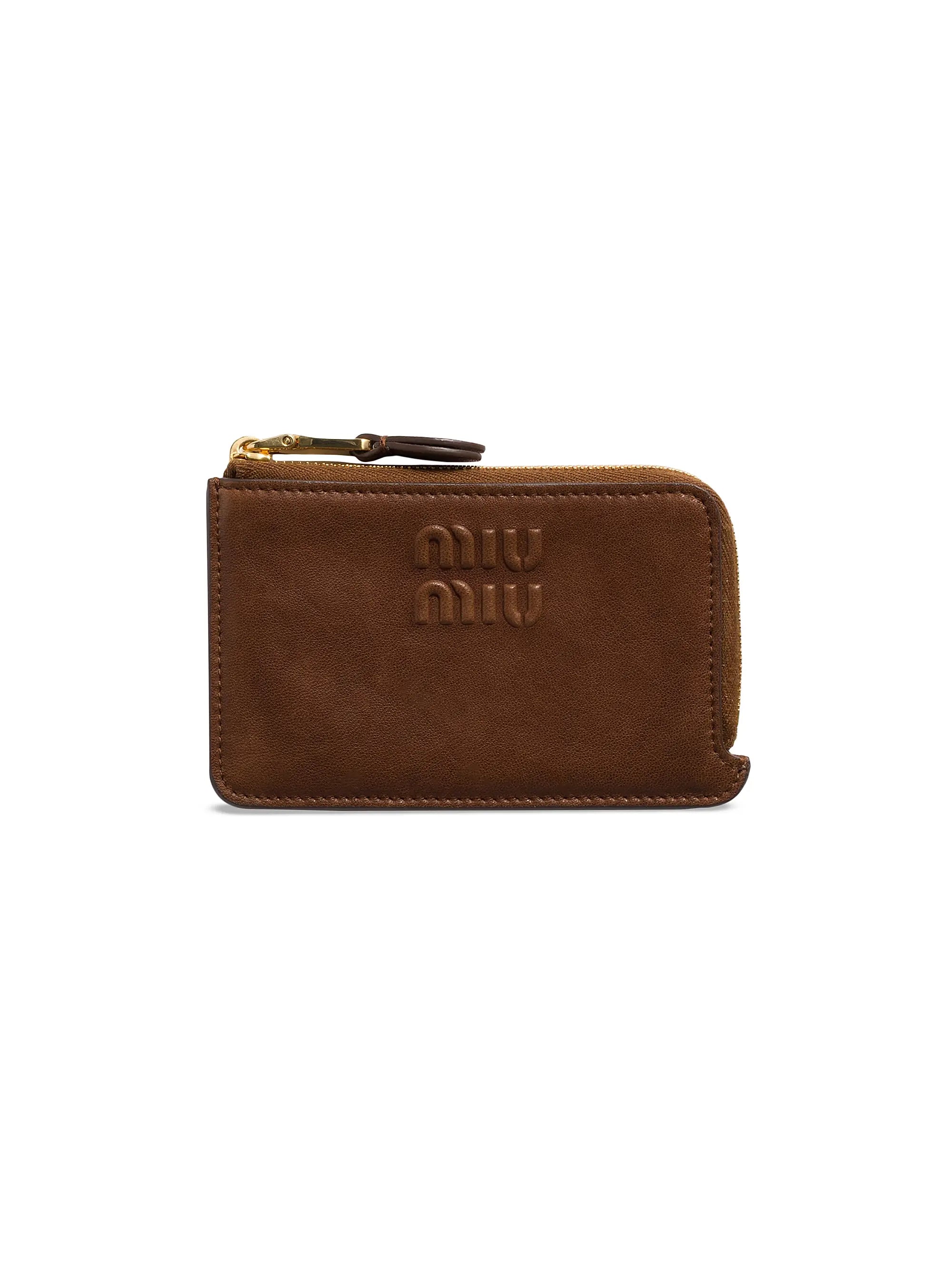 Miu Miu Nappa Leather Envelope Card Holder