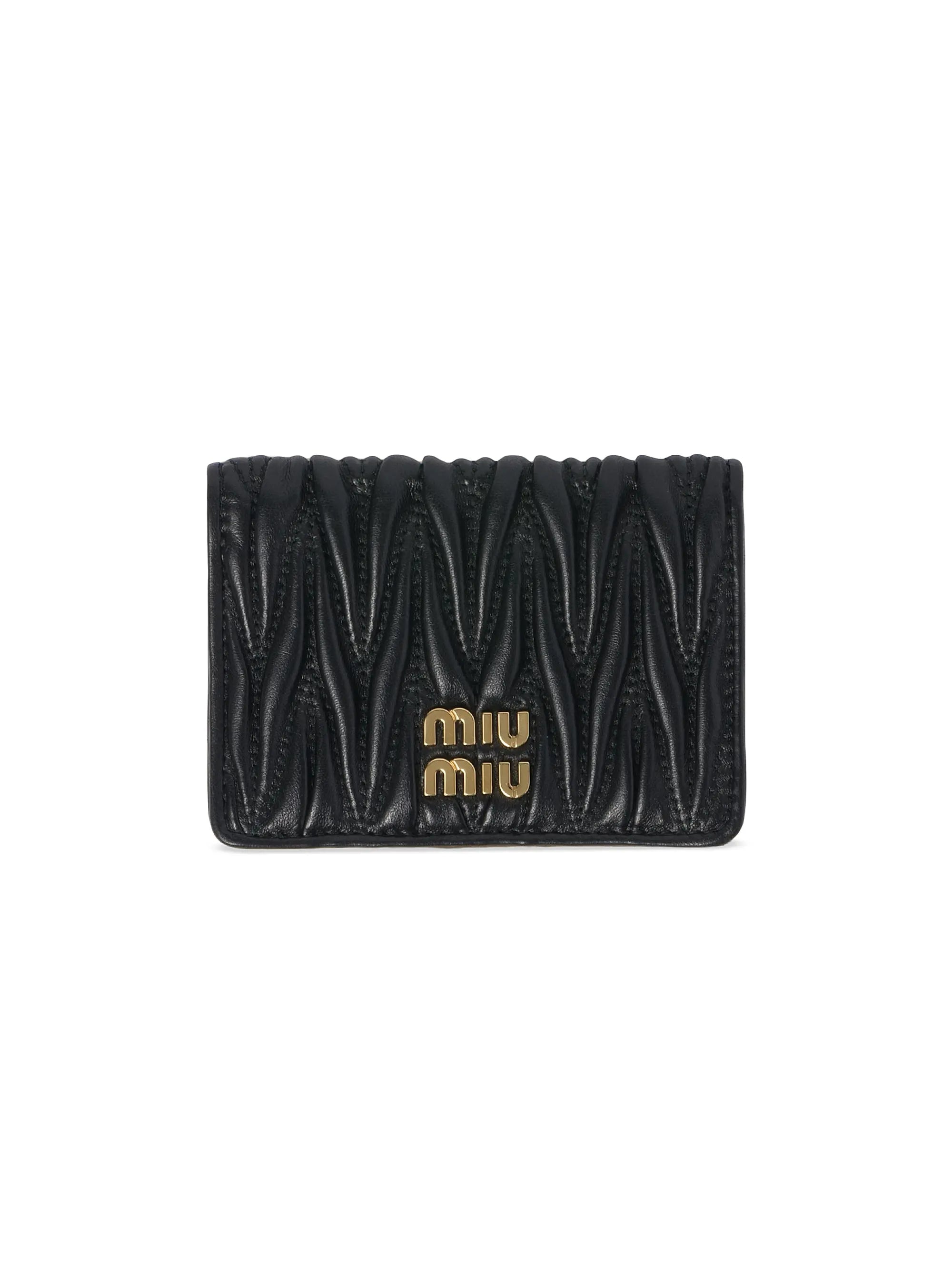 Miu Miu Matelassé Nappa Leather Card Holder