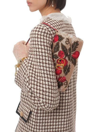 Valentino Garavani Devain Embroidered Small Top Handle Bag