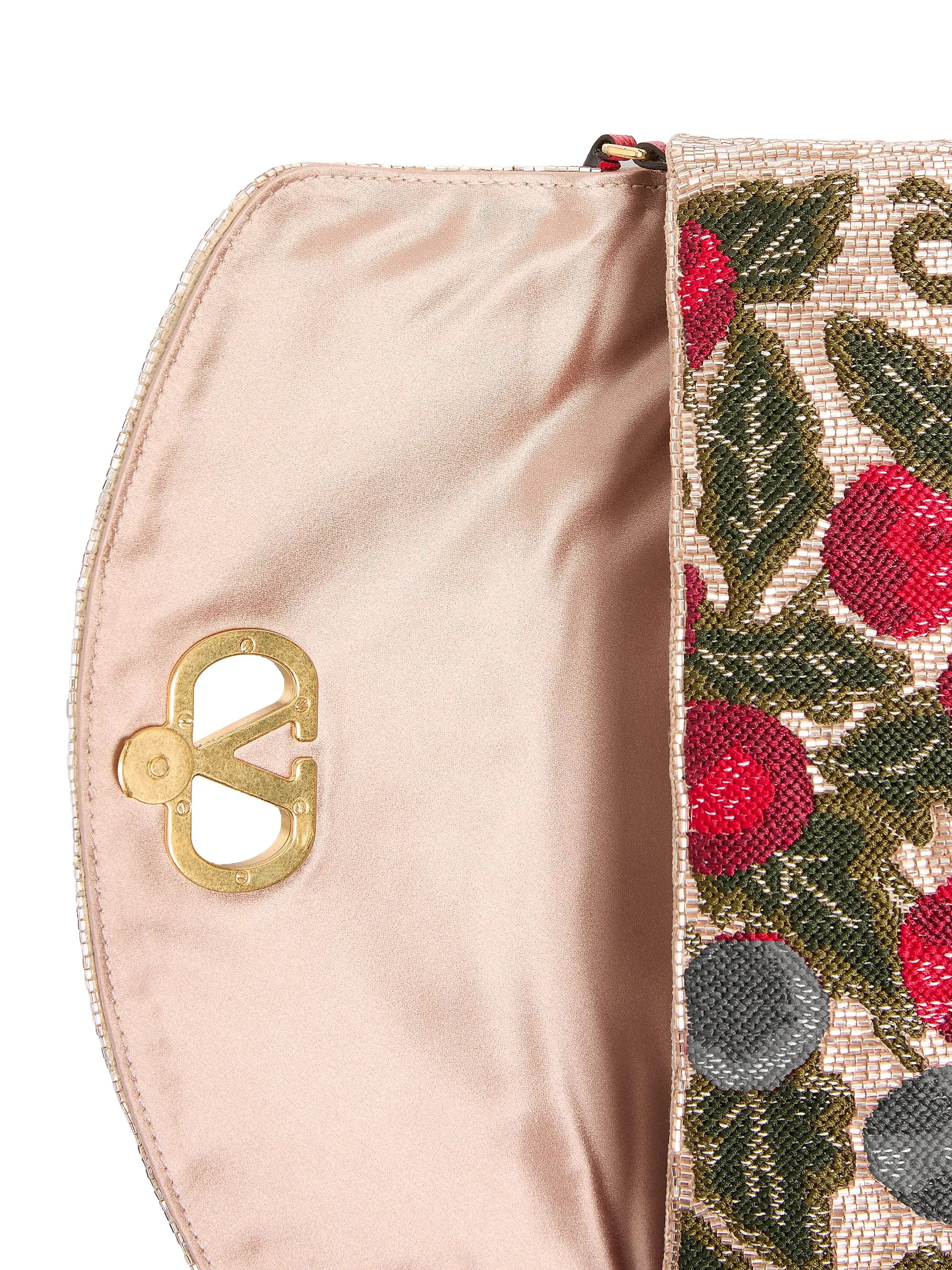 Valentino Garavani Devain Embroidered Small Top Handle Bag