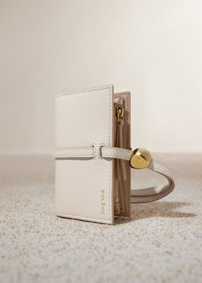 Polene Kaye Card Holder Textured Duo Chalk