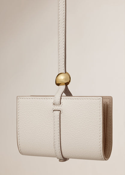 Polene Kaye Card Holder Textured Duo Chalk