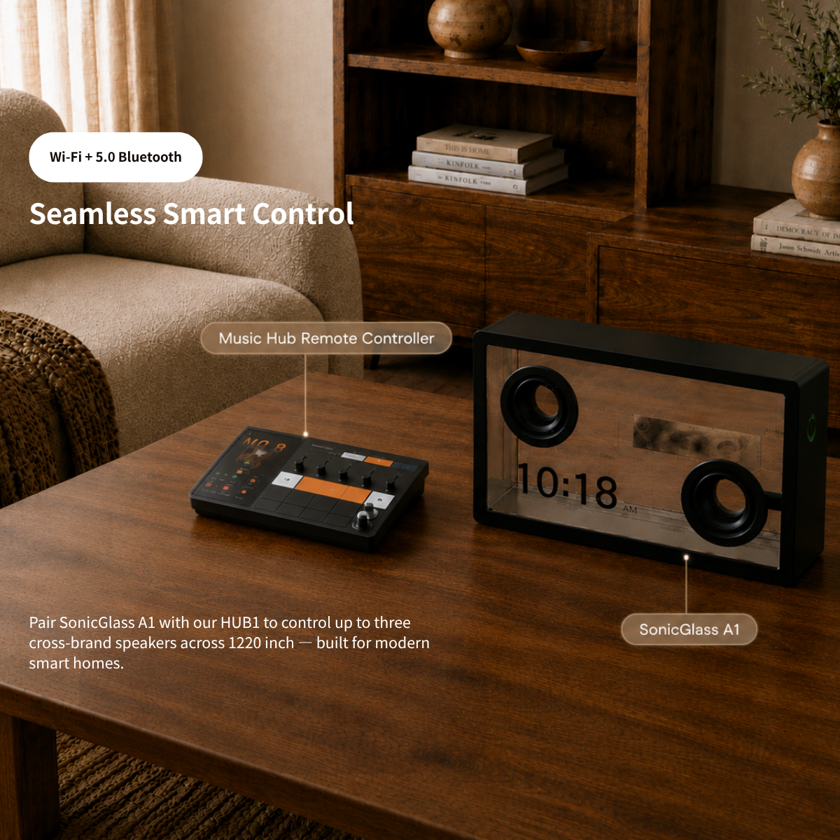 MorningBlues Lyric SonicGlass A1 Transparent Speaker