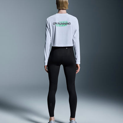 On Train Long-T Crop Graphic White (Women'S)