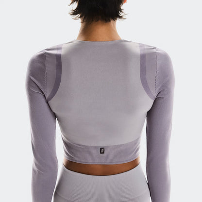 On Studio Knit Long-T Crop Lilac | Cosmos (Women'S)