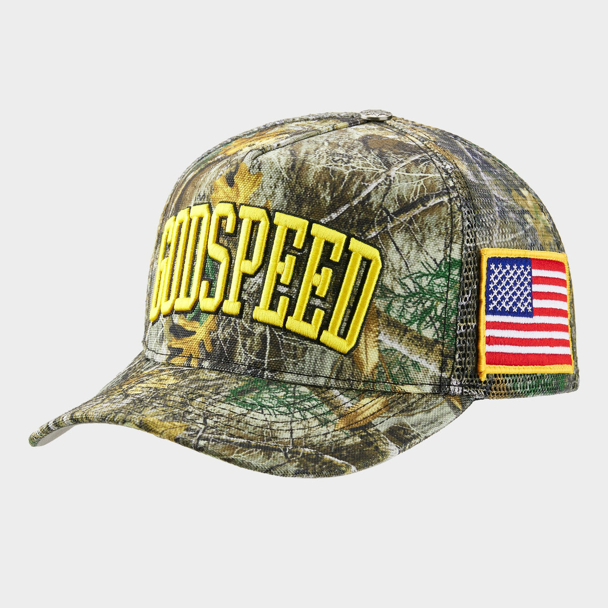 Godspeed Americana Trucker Hat (Tree Camo)