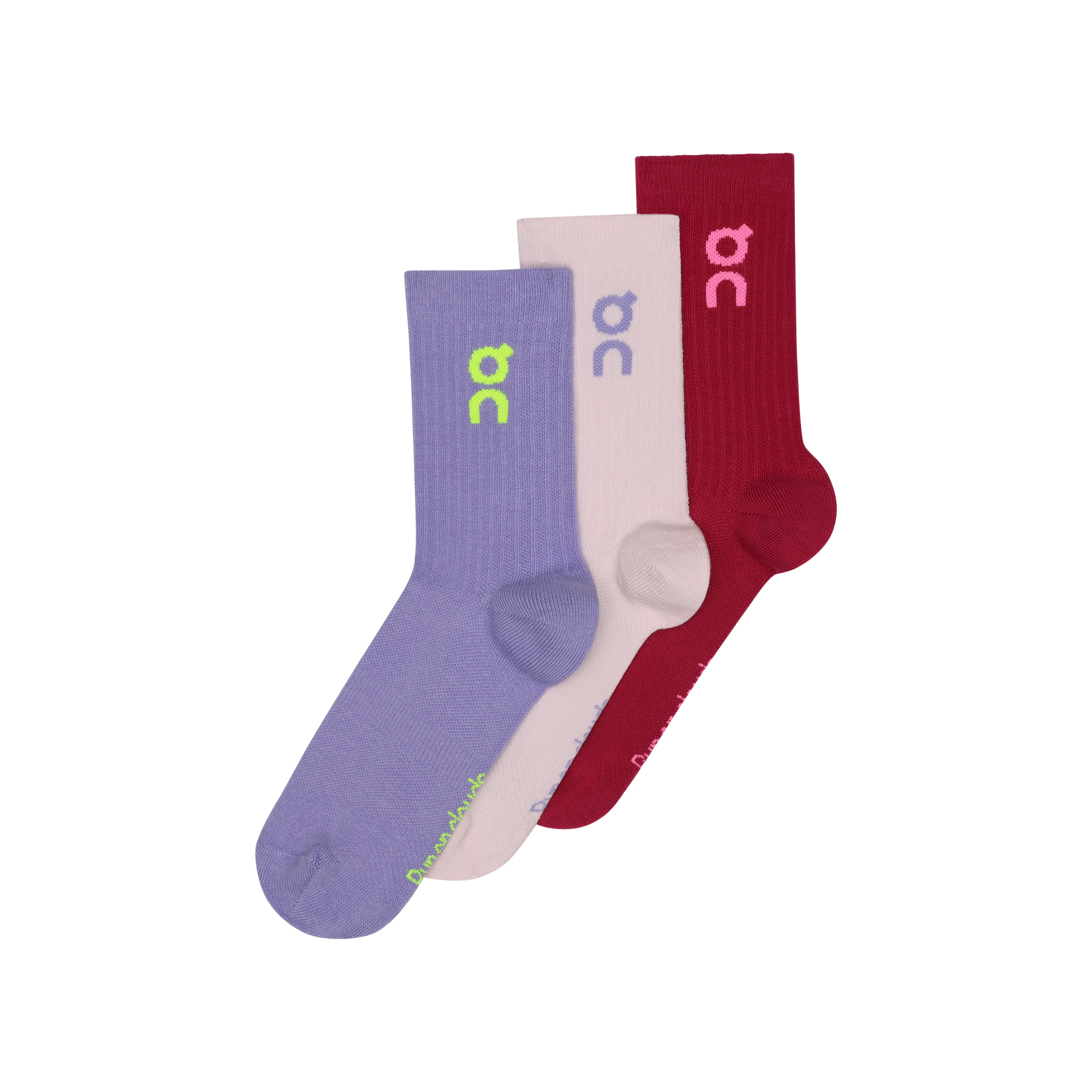 On Logo Sock High 3P Orchid | Comet