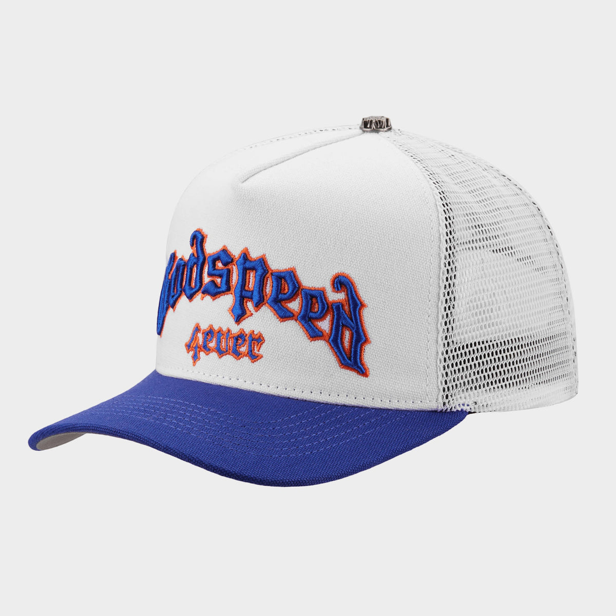 Godspeed GS Forever Trucker Hat (White / Blue / Orange)