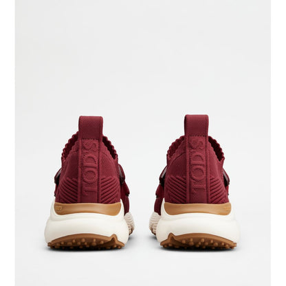 Tods Kate Slip-On Sneakers In Fabric Red Womens