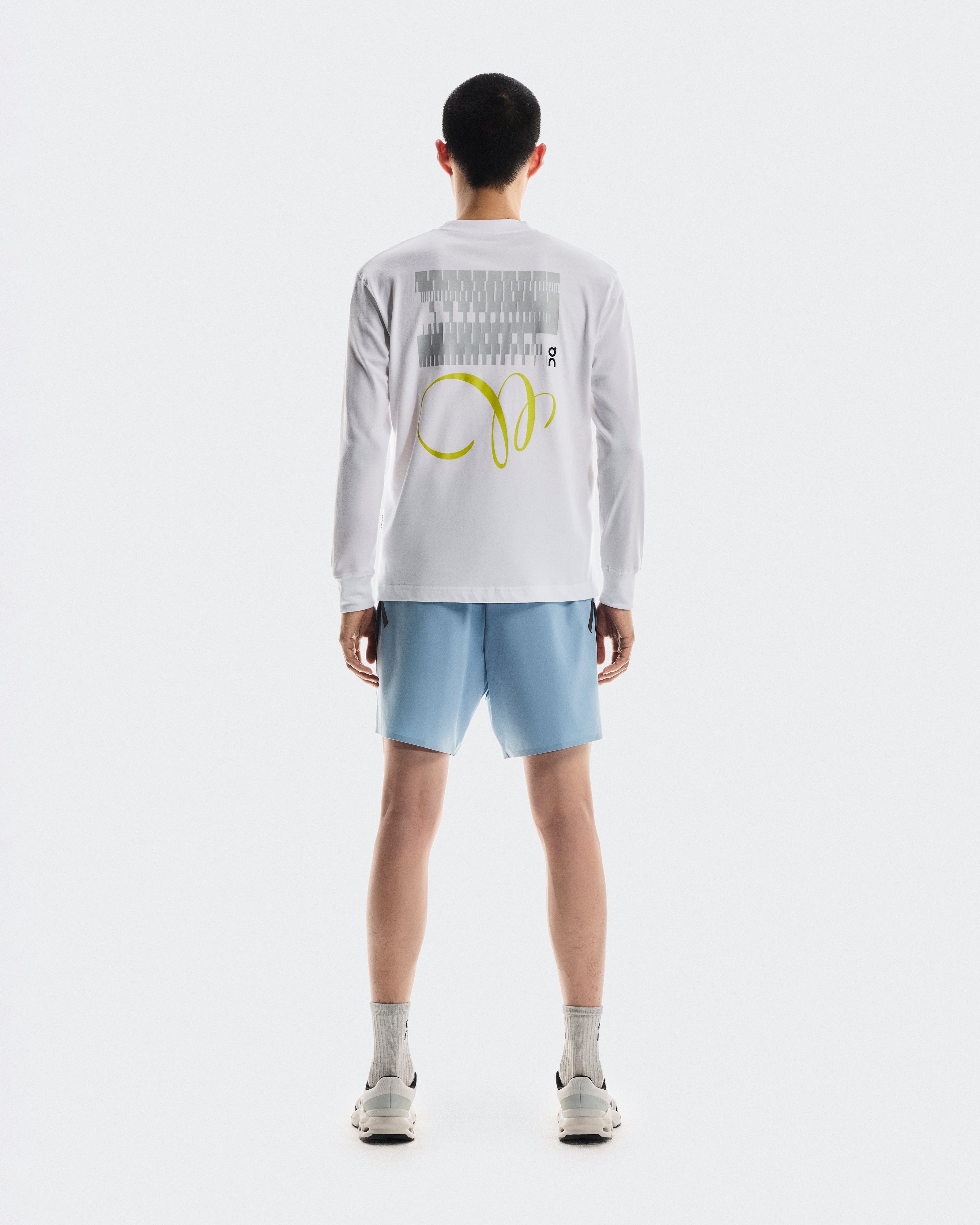 on club long-t graphic White