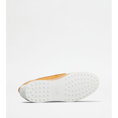 Tods Loafers In Suede Yellow Mens
