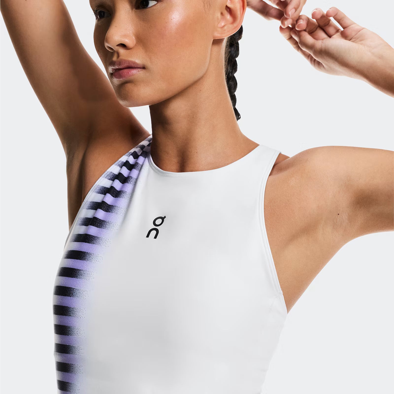 On Court Crop Top Edge White | Black (Women'S)
