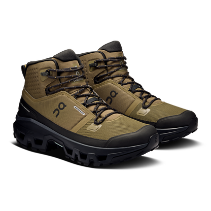 on running cloudrock mid waterproof hunter black