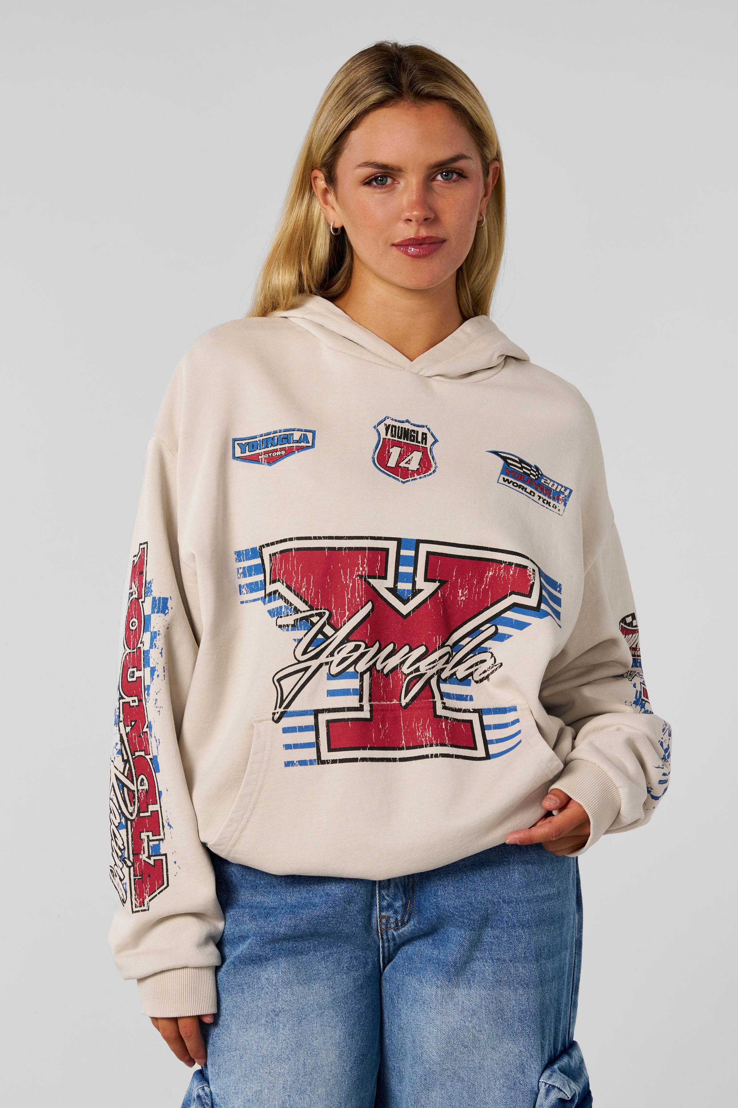 YoungLA W5193-  Drift Hoodie Cream