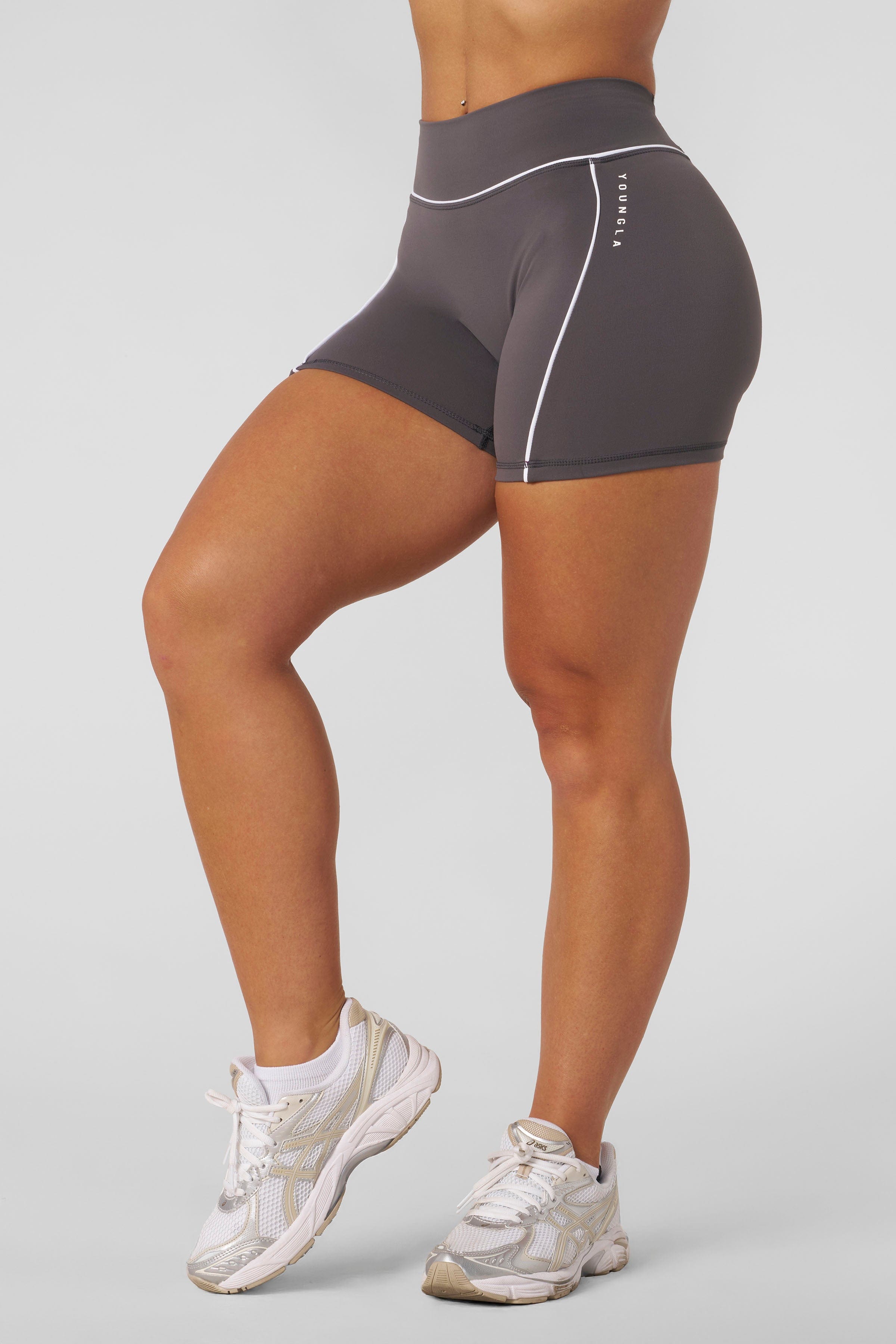 YoungLA W161 - Elevate outline Shorts 5" New Colors Charcoal