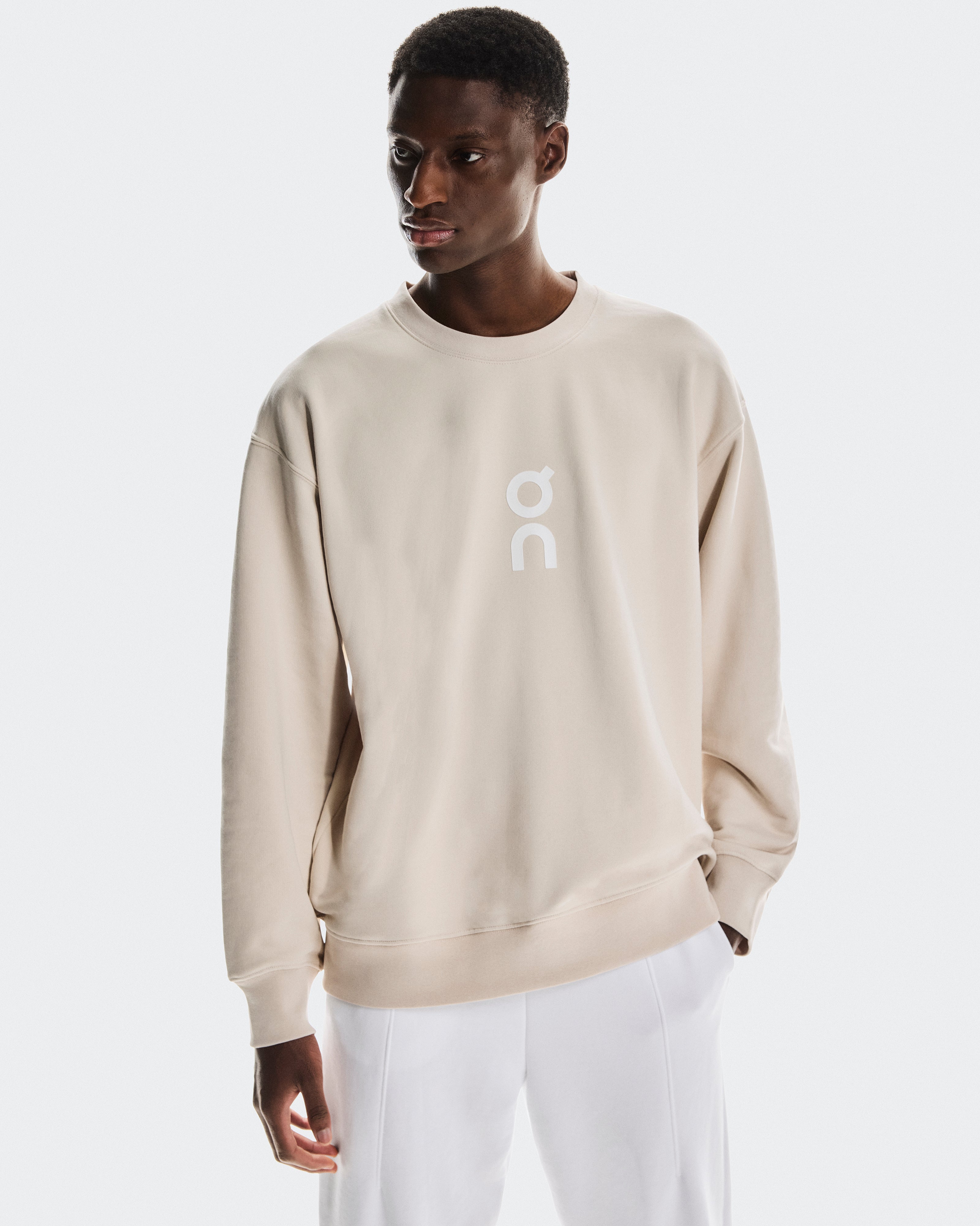 On Club Crew Graphic Silver