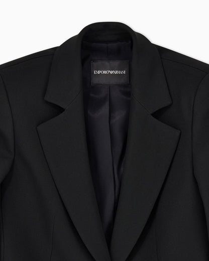 Emporio Armani Cady crepe jacket with lapels in a slim fit Essential