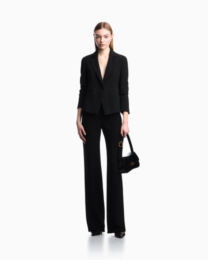 Emporio Armani Cady crepe jacket with lapels in a slim fit Essential
