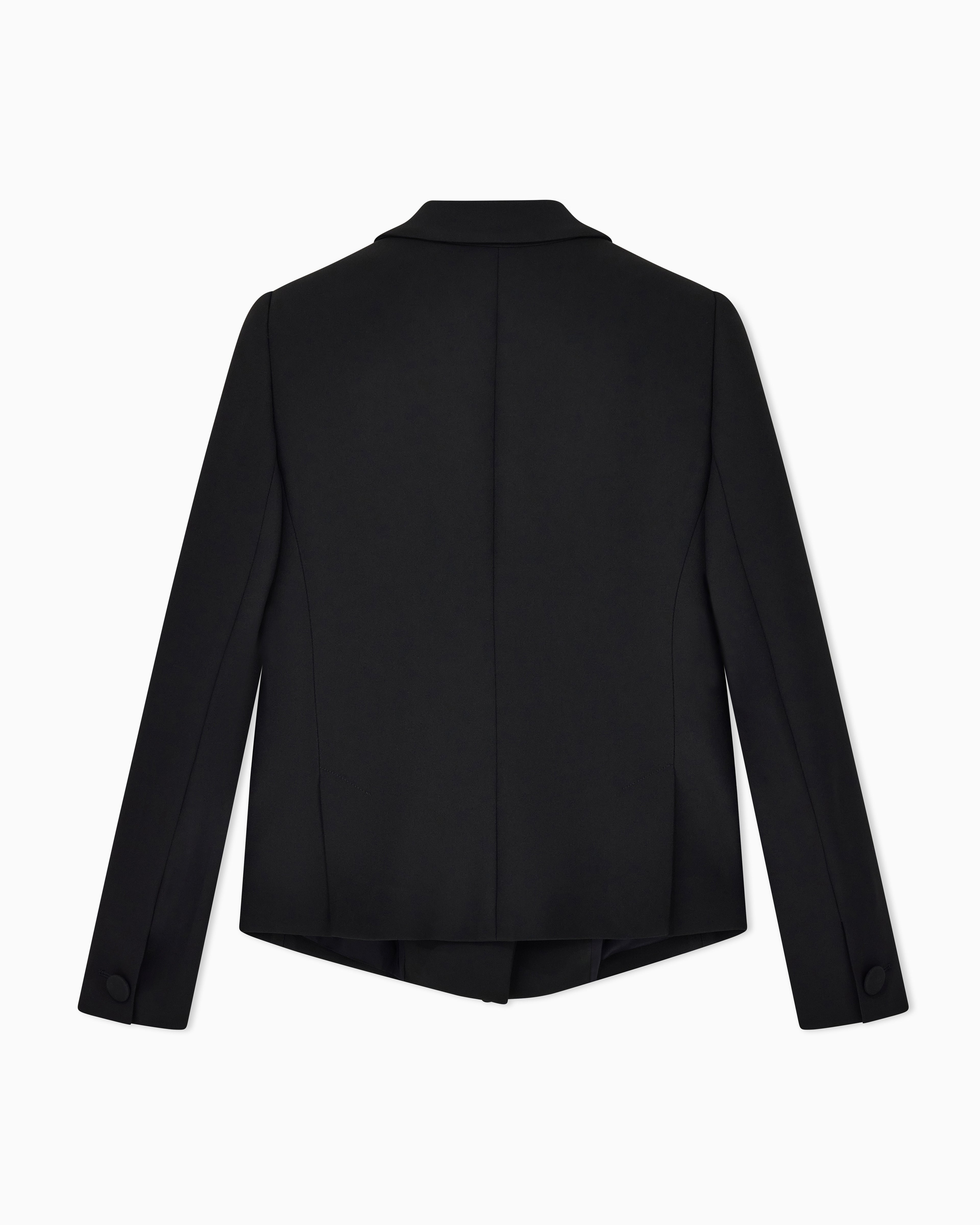 Emporio Armani Cady crepe jacket with lapels in a slim fit Essential