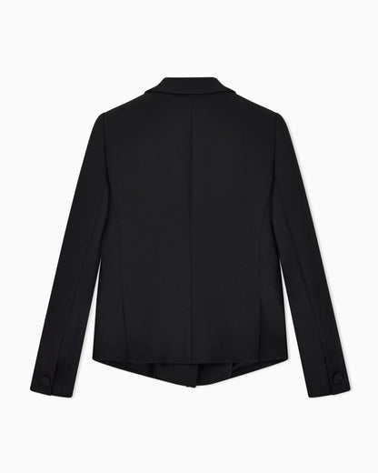 Emporio Armani Cady crepe jacket with lapels in a slim fit Essential