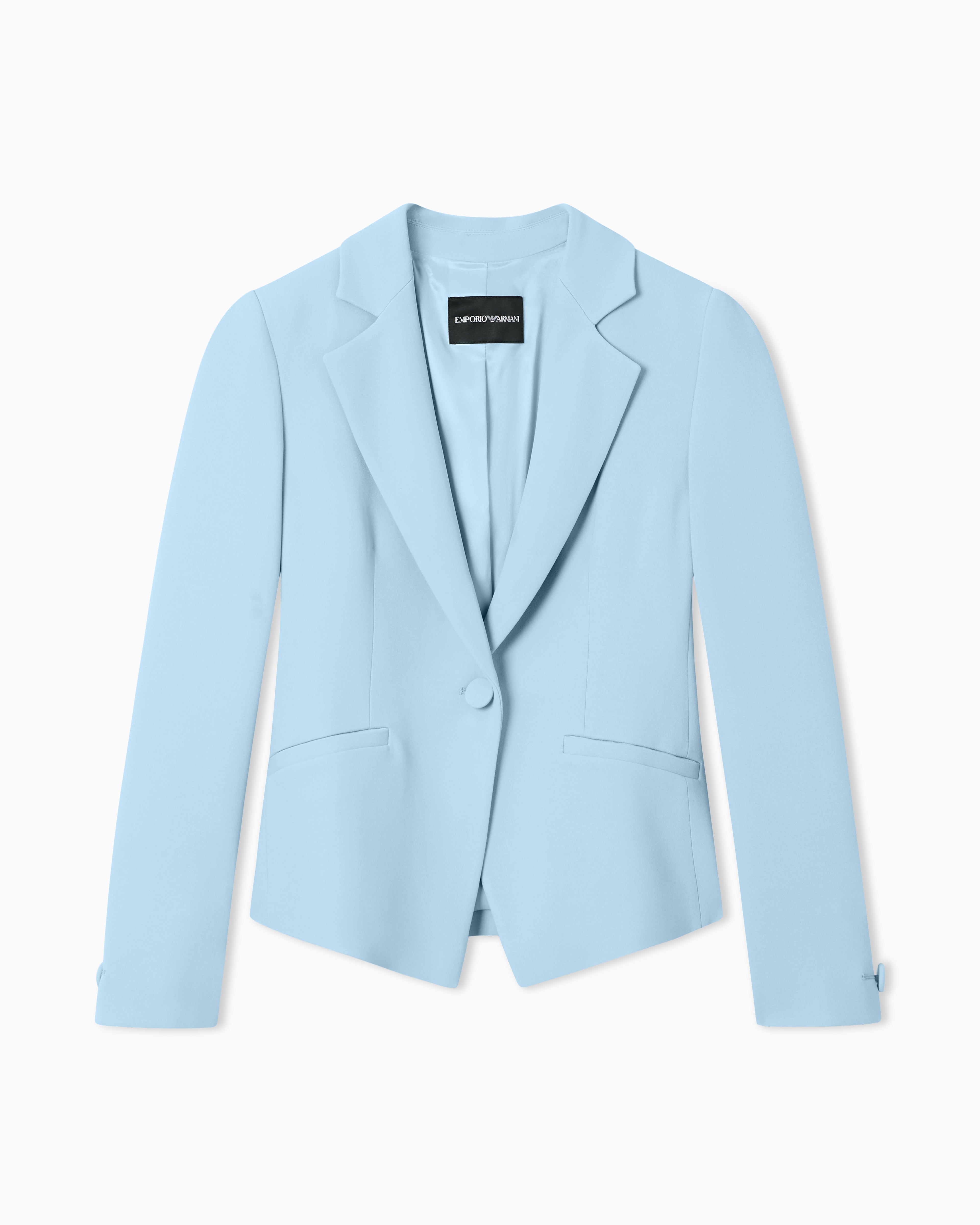 Emporio Armani Cady crepe jacket with lapels in a slim fit Essential