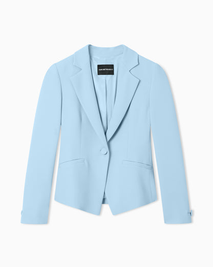 Emporio Armani Cady crepe jacket with lapels in a slim fit Essential