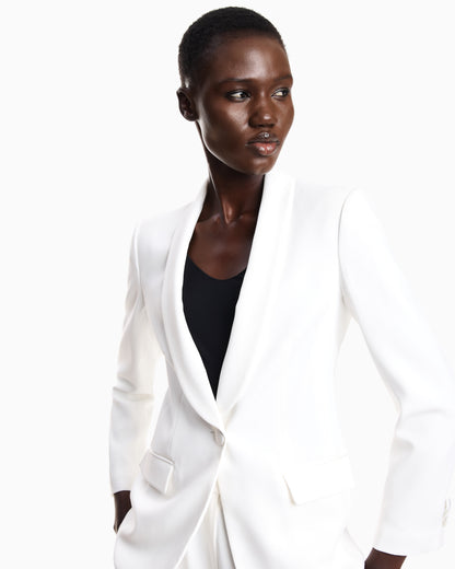 Emporio Armani Satin blazer in a single-breasted cut with pockets Essential