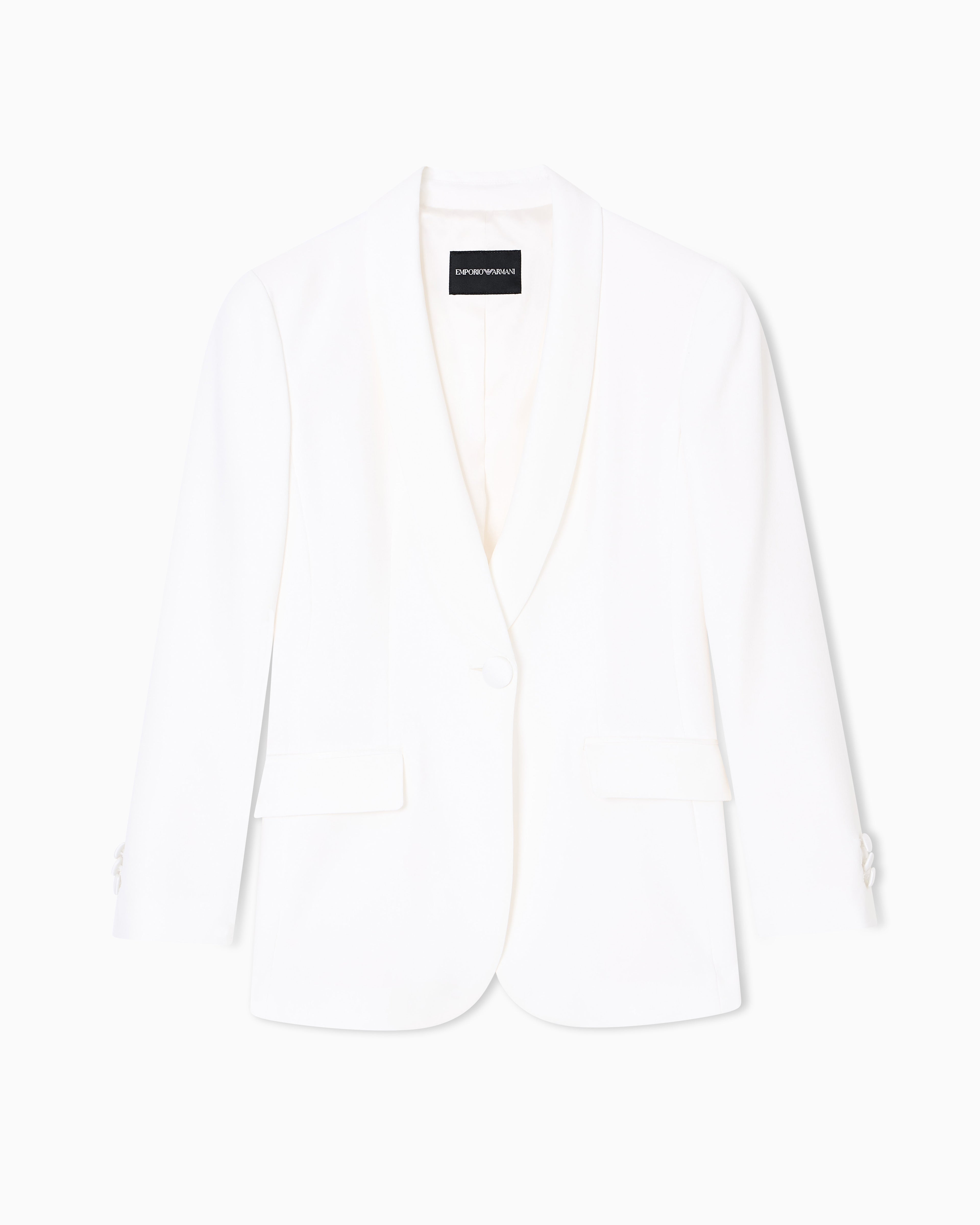 Emporio Armani Single-breasted blazer in envers satin