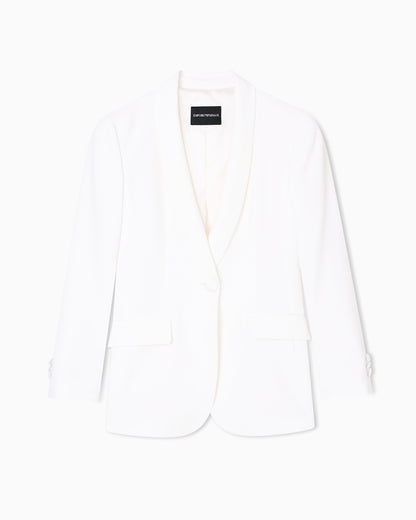 Emporio Armani Satin blazer in a single-breasted cut with pockets Essential