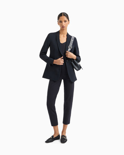 Emporio Armani Single-breasted blazer in envers satin