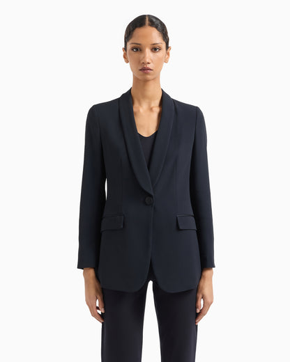 Emporio Armani Single-breasted blazer in envers satin