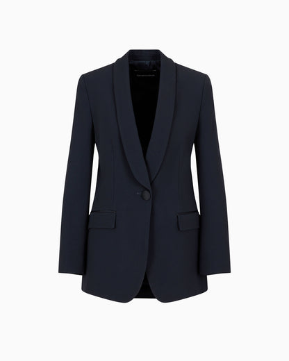 Emporio Armani Single-breasted blazer in envers satin