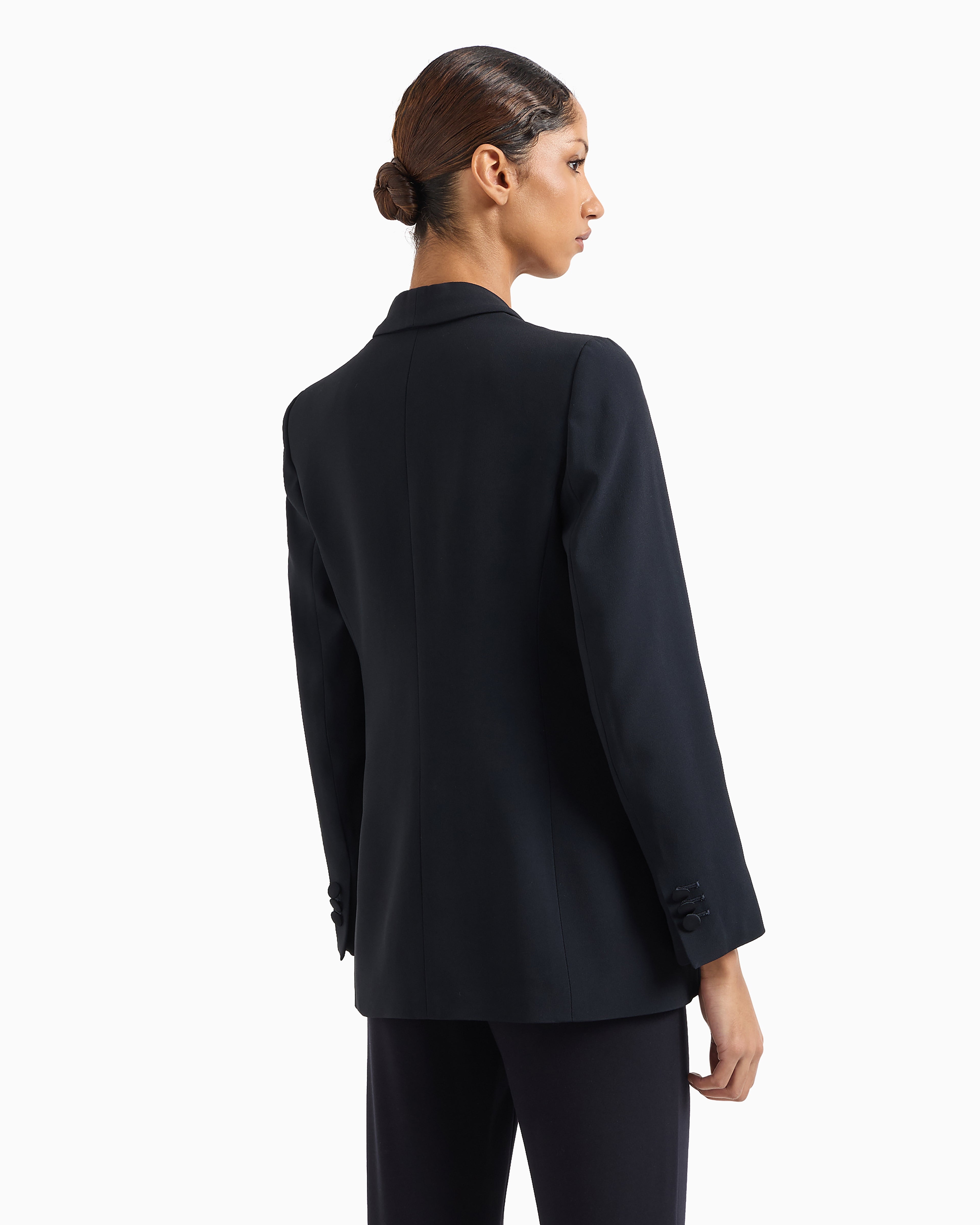 Emporio Armani Single-breasted blazer in envers satin